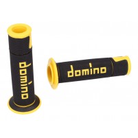 Rukojeti Domino A450 On-Road Racing černá / žlutá s otevřenými konci
