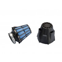Vzduchový filtr Polini Blue Air Box 32mm rovný černo-modrý
