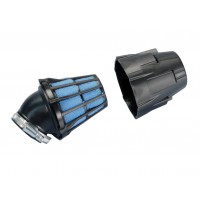 Vzduchový filtr Polini Blue Air Box 37mm 30 ° černo-modrá