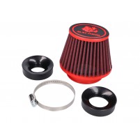 Vzduchový filtr Malossi Red Filter E18 Racing 60 mm přímý se závitem, červeno-černý pro karburátory PHBG 15-21, PHBL 20-26