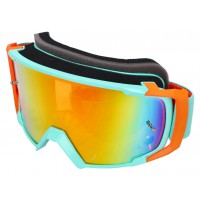 MX brýle S-Line Scrub modrá / oranžová - Iridium oranžová