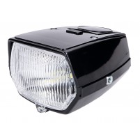Přední světlo černé LED pro moped Puch Maxi