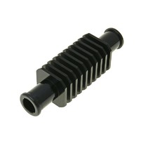 Chladič hliníkový černý (30x103mm) 17 mm hadice