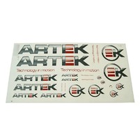 Samolepka set ARTEK šedo červená 44 x 23 cm